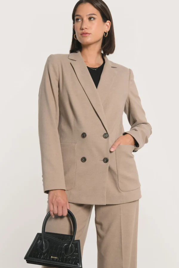 KOOKAÏ VESTE CROISÉE MACHA Beige Cheap
