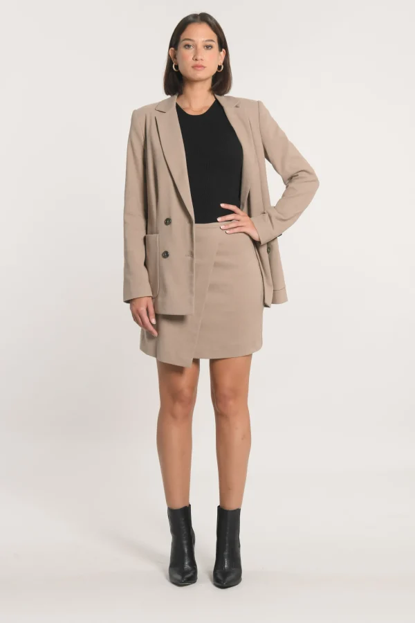 KOOKAÏ VESTE CROISÉE MACHA Beige Cheap