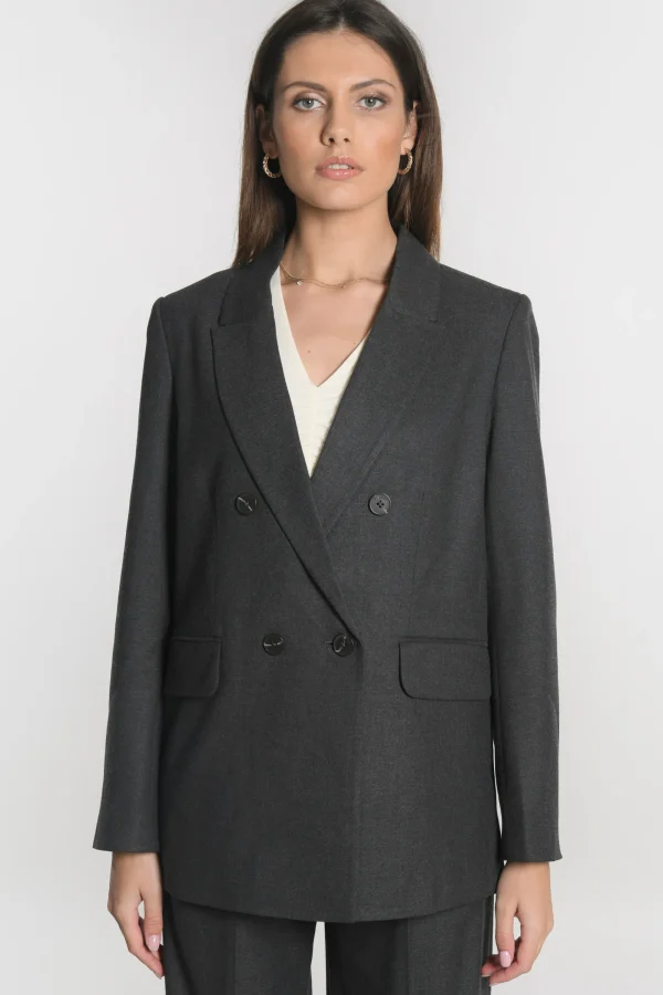 KOOKAÏ VESTE SHEILA GRIS FONCE Grisfonce Flash Sale