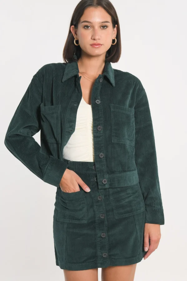 KOOKAÏ VESTE VELOURS SUZANNE Emeraude Clearance