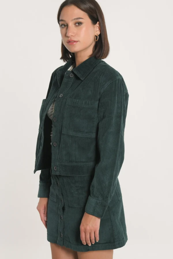 KOOKAÏ VESTE VELOURS SUZANNE Emeraude Clearance