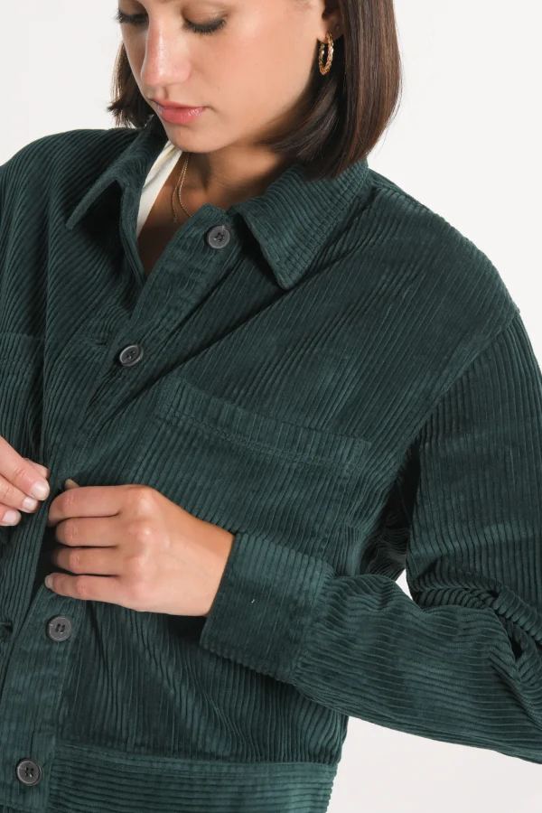 KOOKAÏ VESTE VELOURS SUZANNE Emeraude Clearance