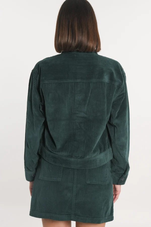 KOOKAÏ VESTE VELOURS SUZANNE Emeraude Clearance